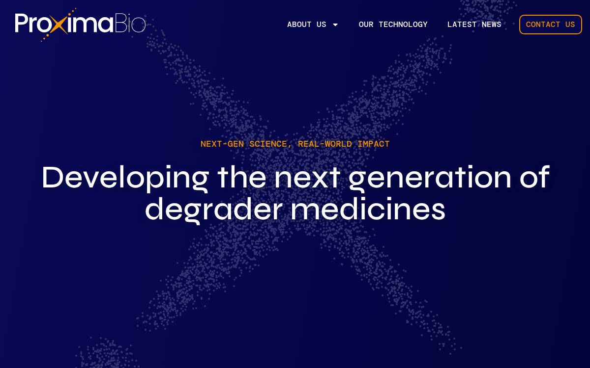 Proxima Bio website preview