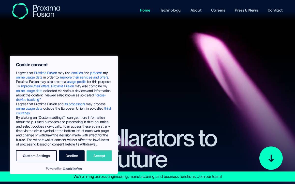Proxima Fusion website preview