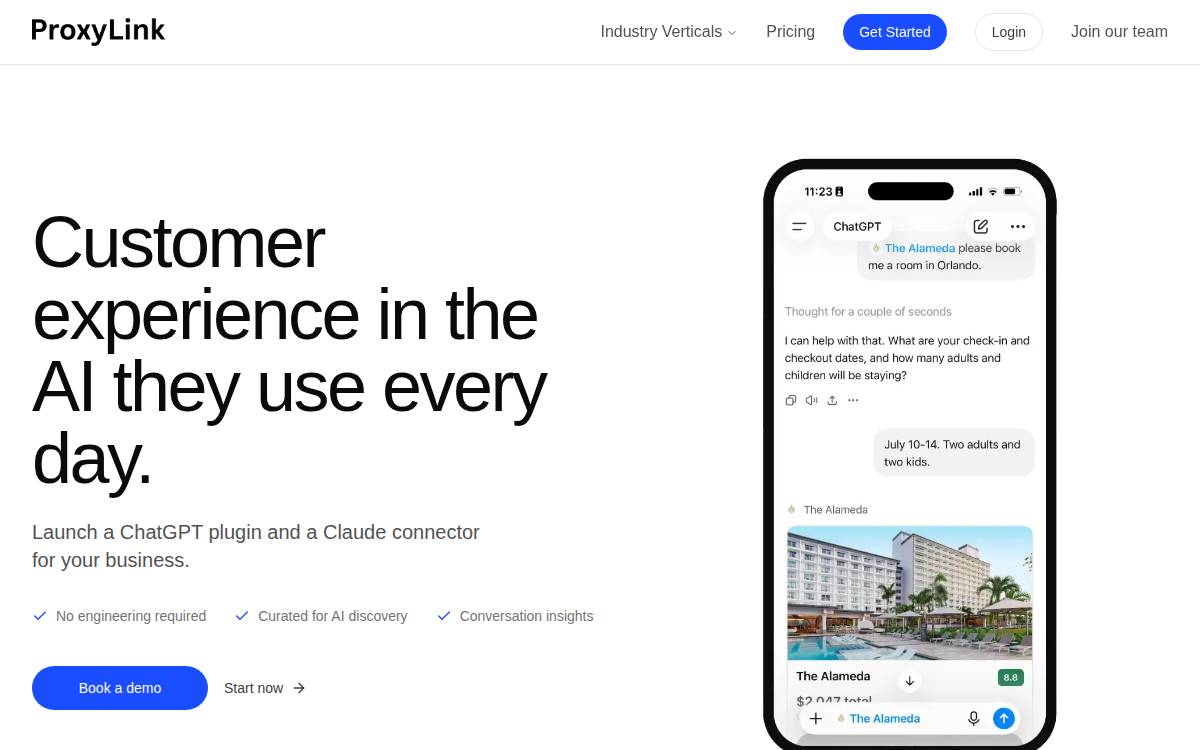ProxyLink website preview