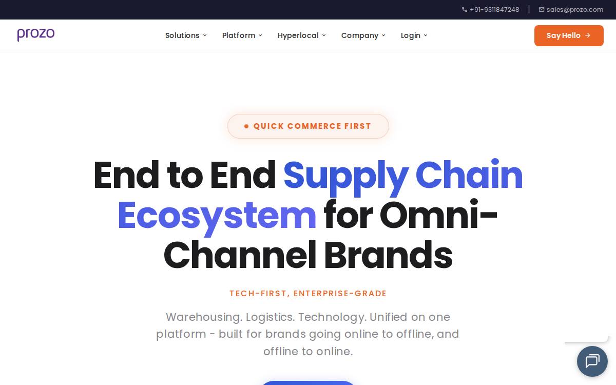Prozo website preview