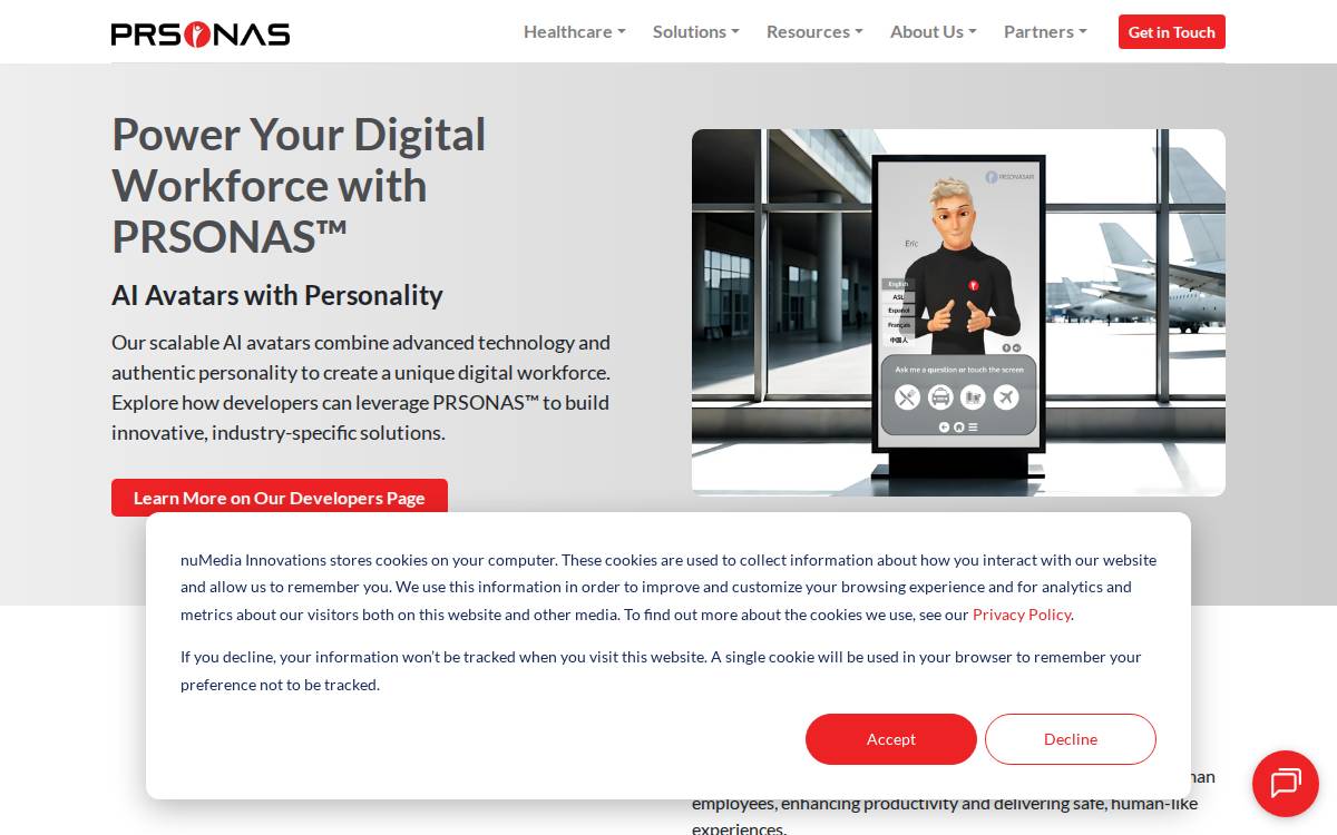 Prsonas website preview