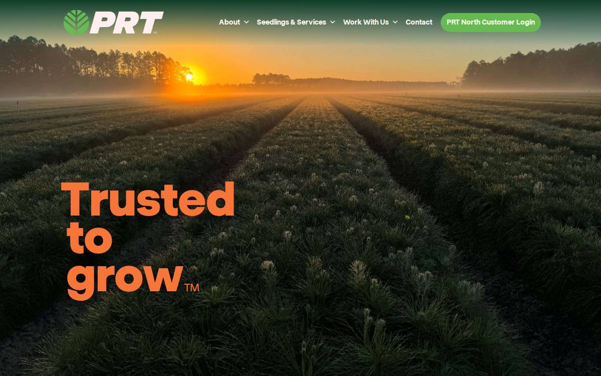 PRT Growing Services website preview