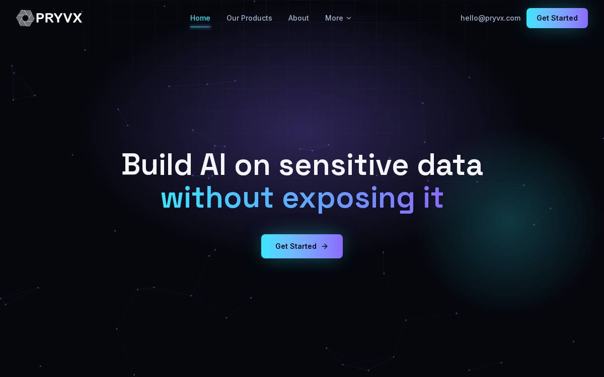 Pryvx website preview