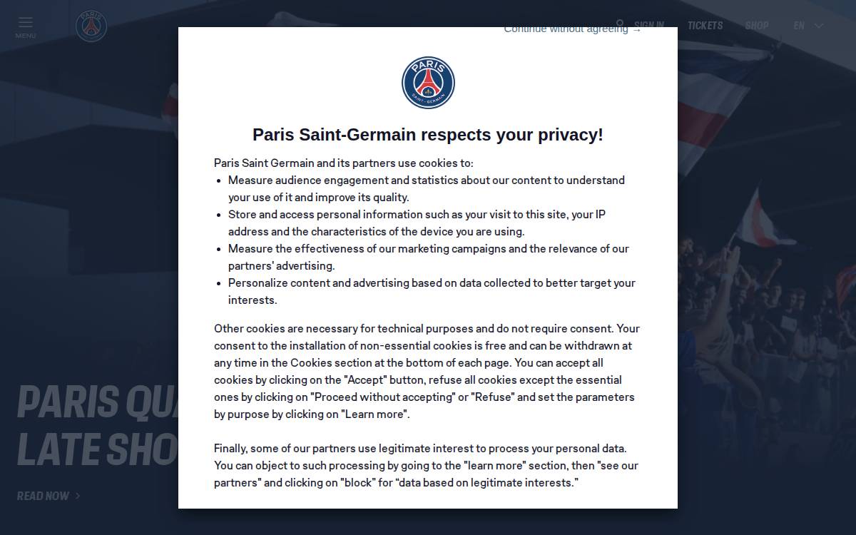Psg website preview