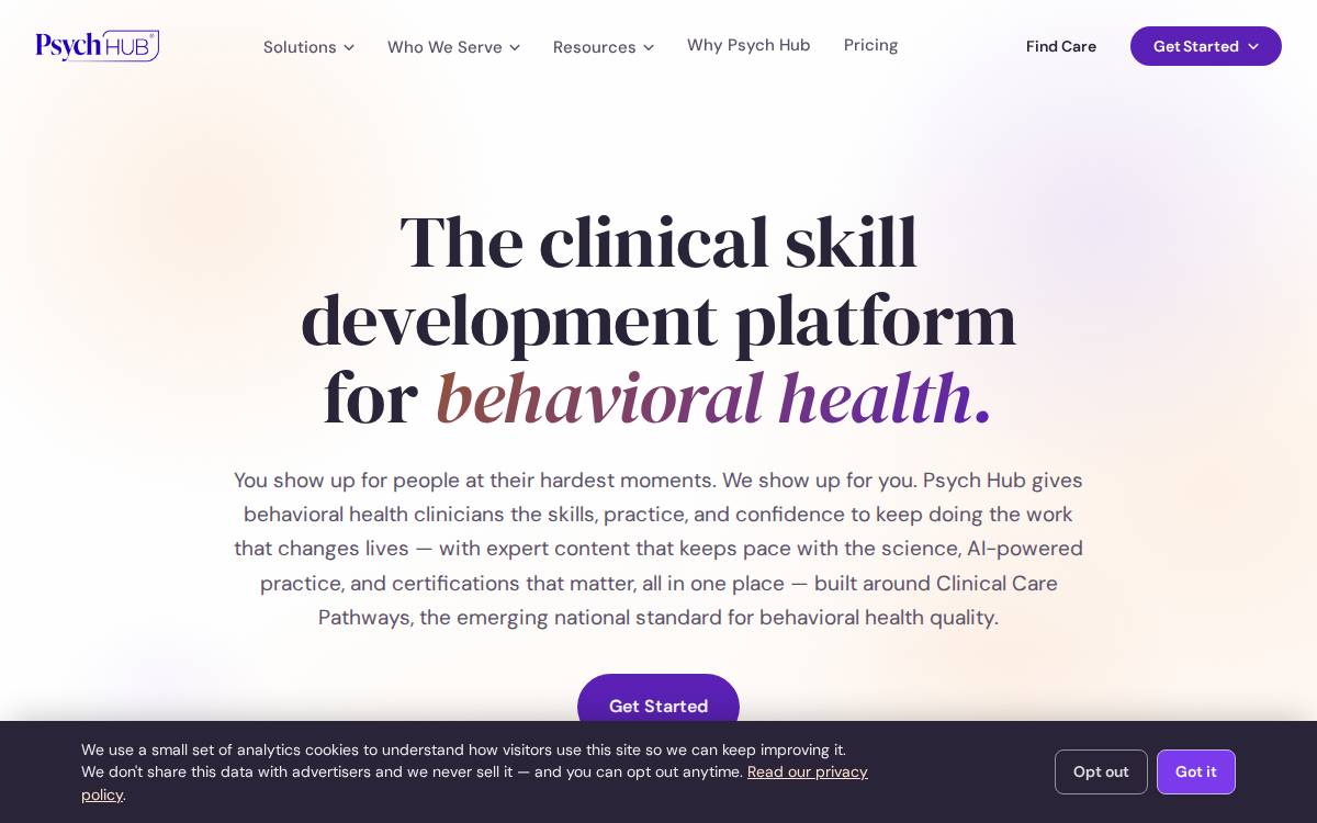 Psych Hub website preview