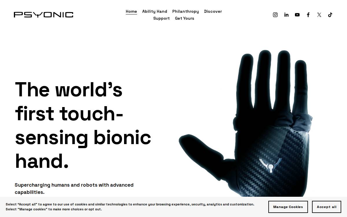 PSYONIC website preview