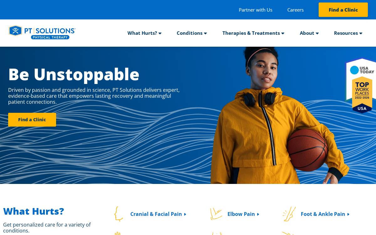 PT Solutions website preview