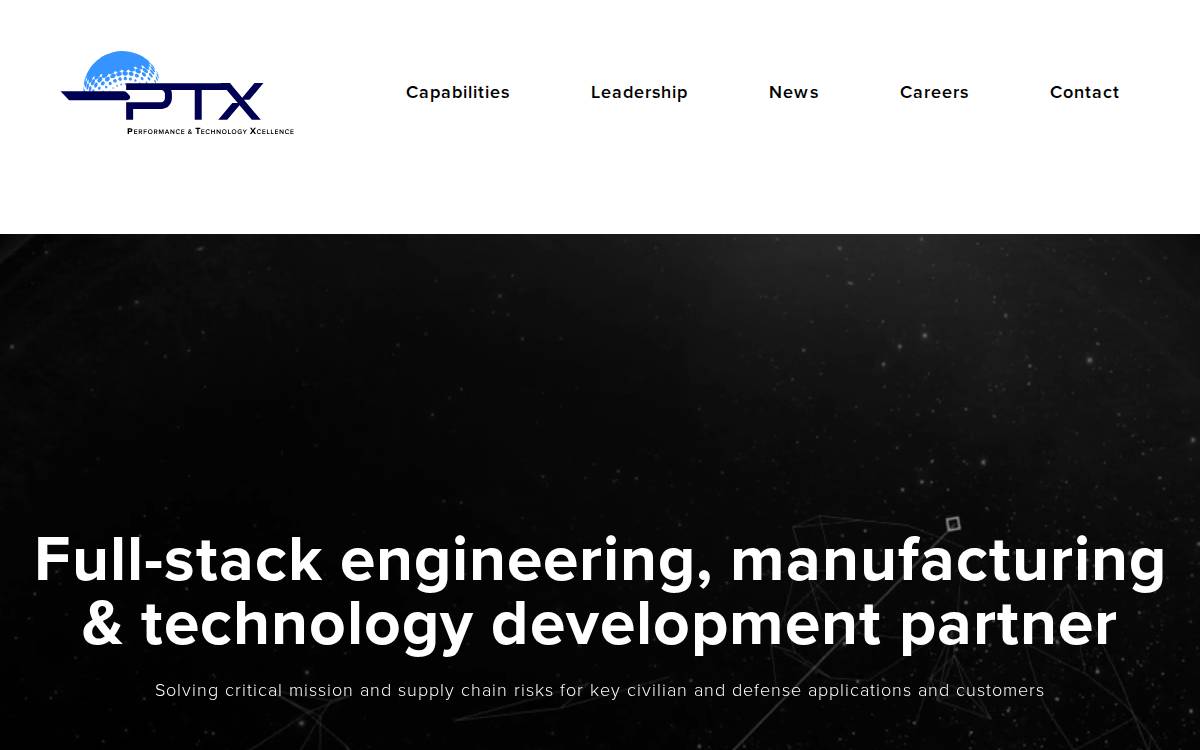 Ptx Llc website preview