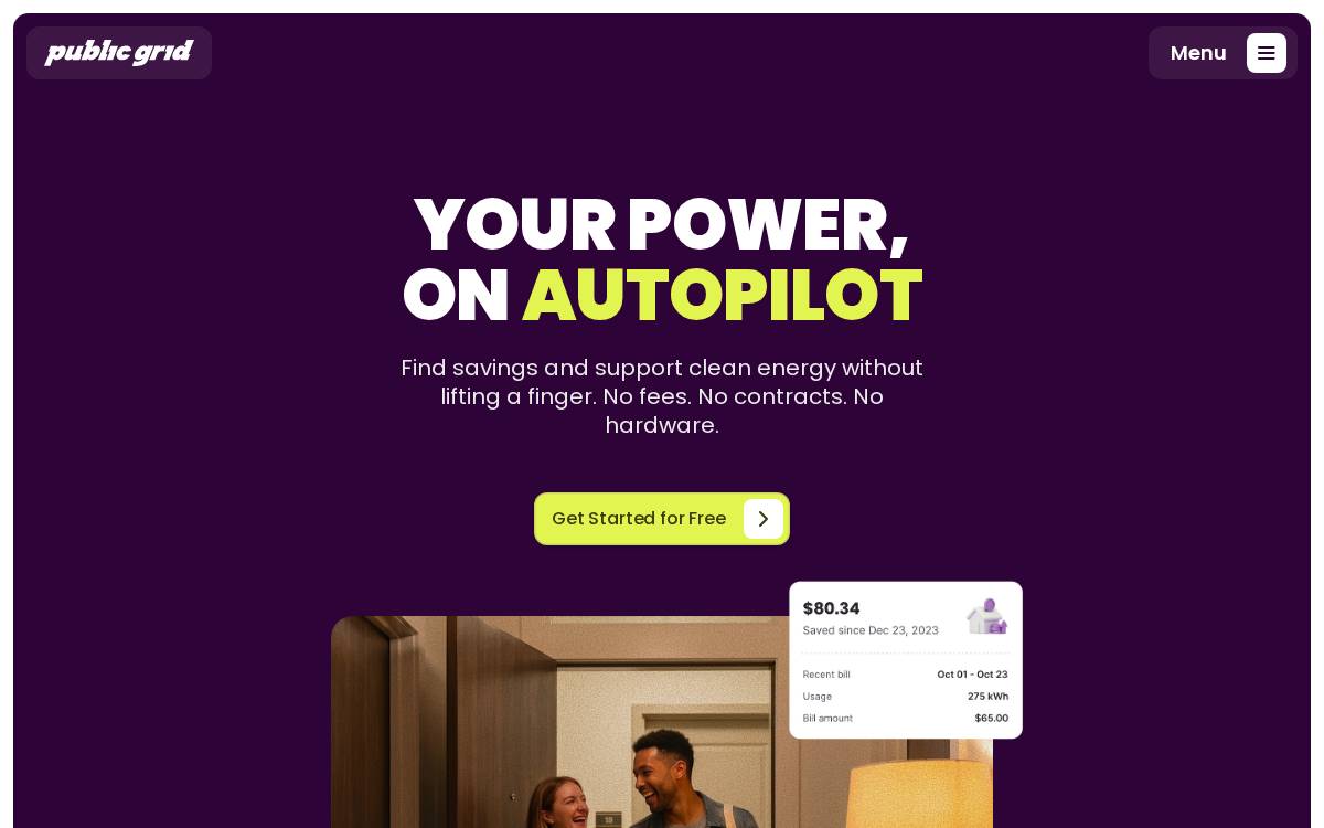 Public Grid website preview