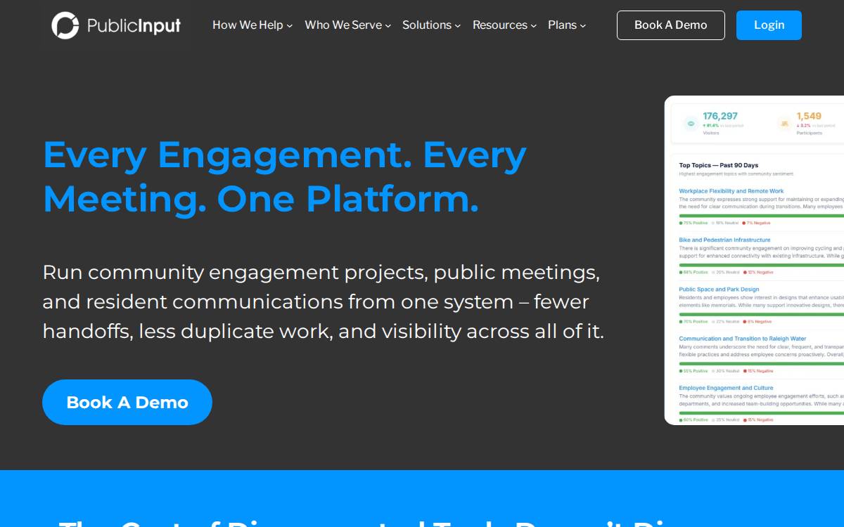 PublicInput website preview