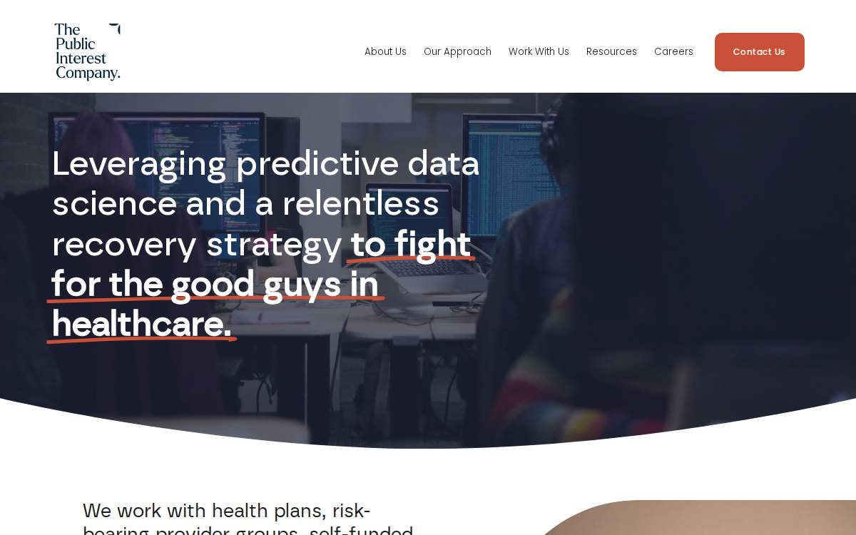 Publicinterestco website preview