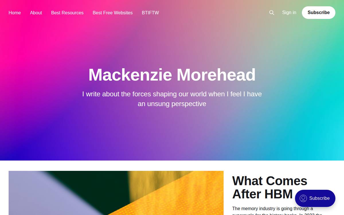 published research website preview