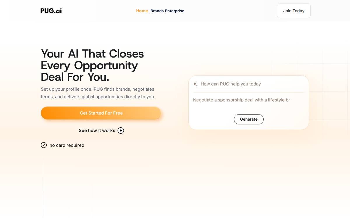 Pug.AI website preview