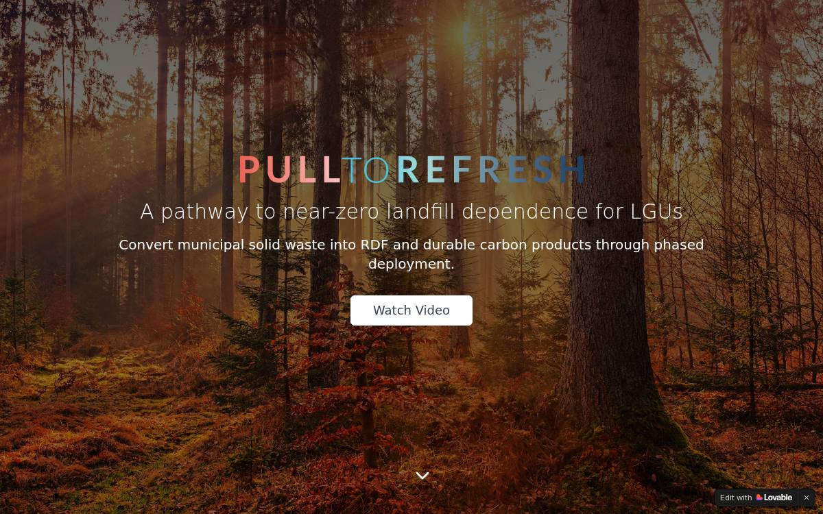 Pull To Refresh website preview