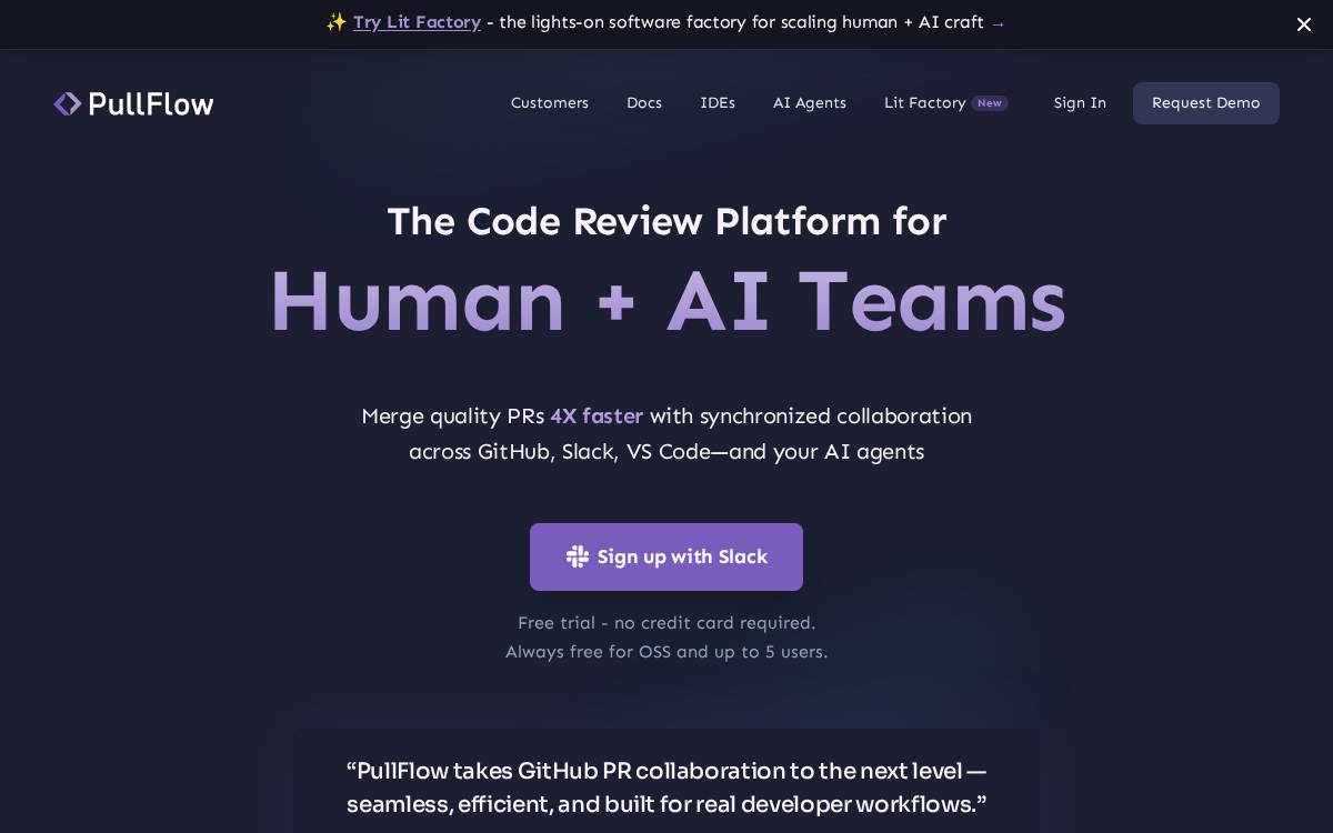 Pullflow website preview