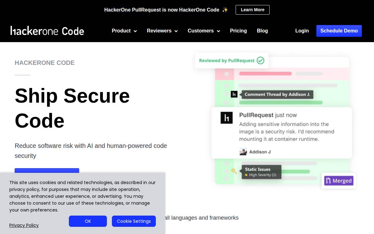 PullRequest website preview