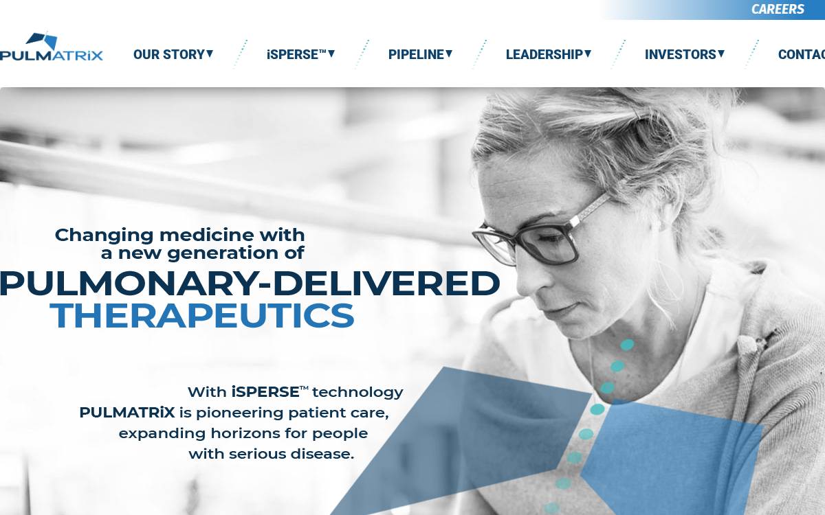 Pulmatrix website preview