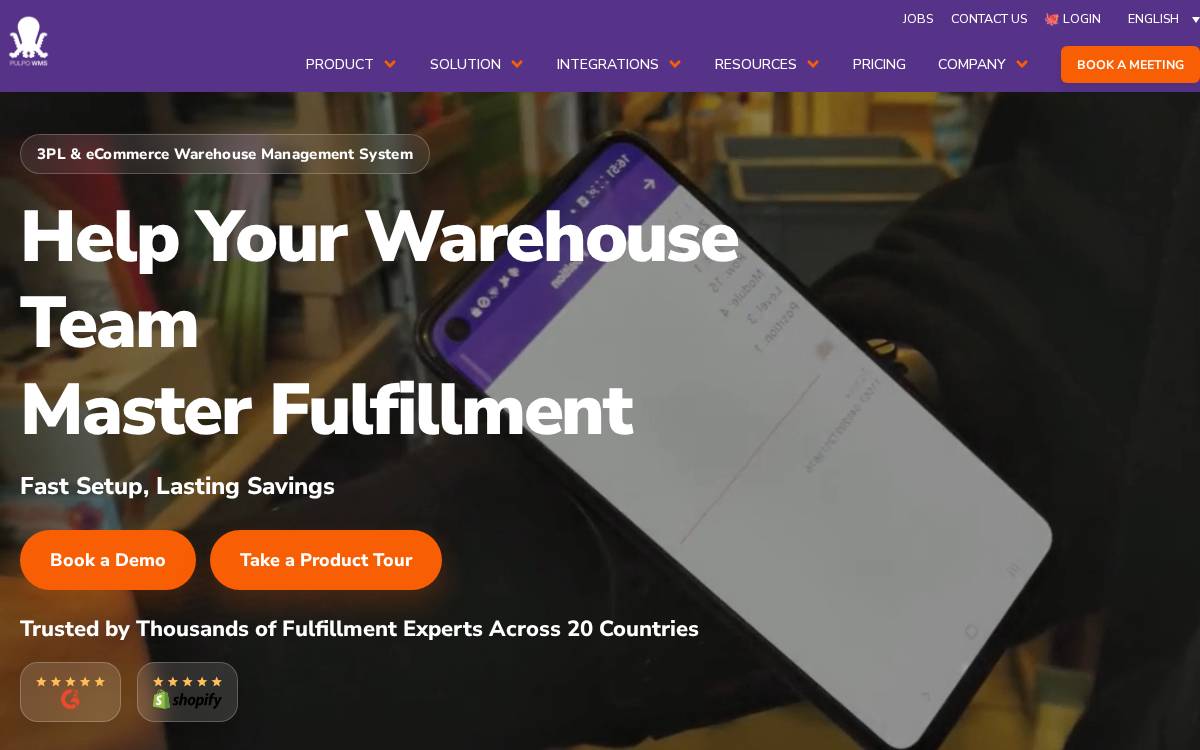 PULPO WMS website preview