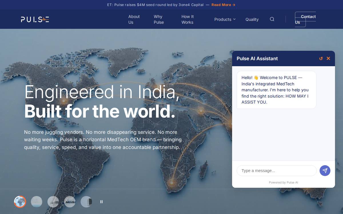 Pulse website preview