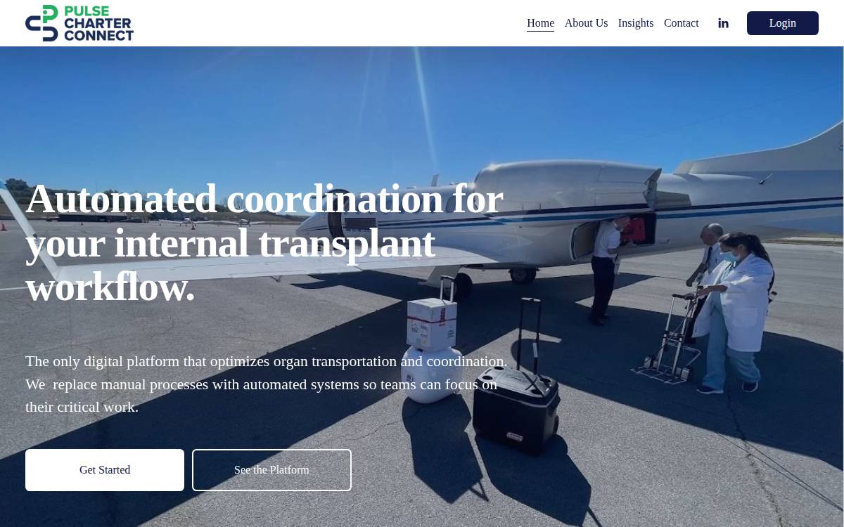 Pulse Charter Connect website preview