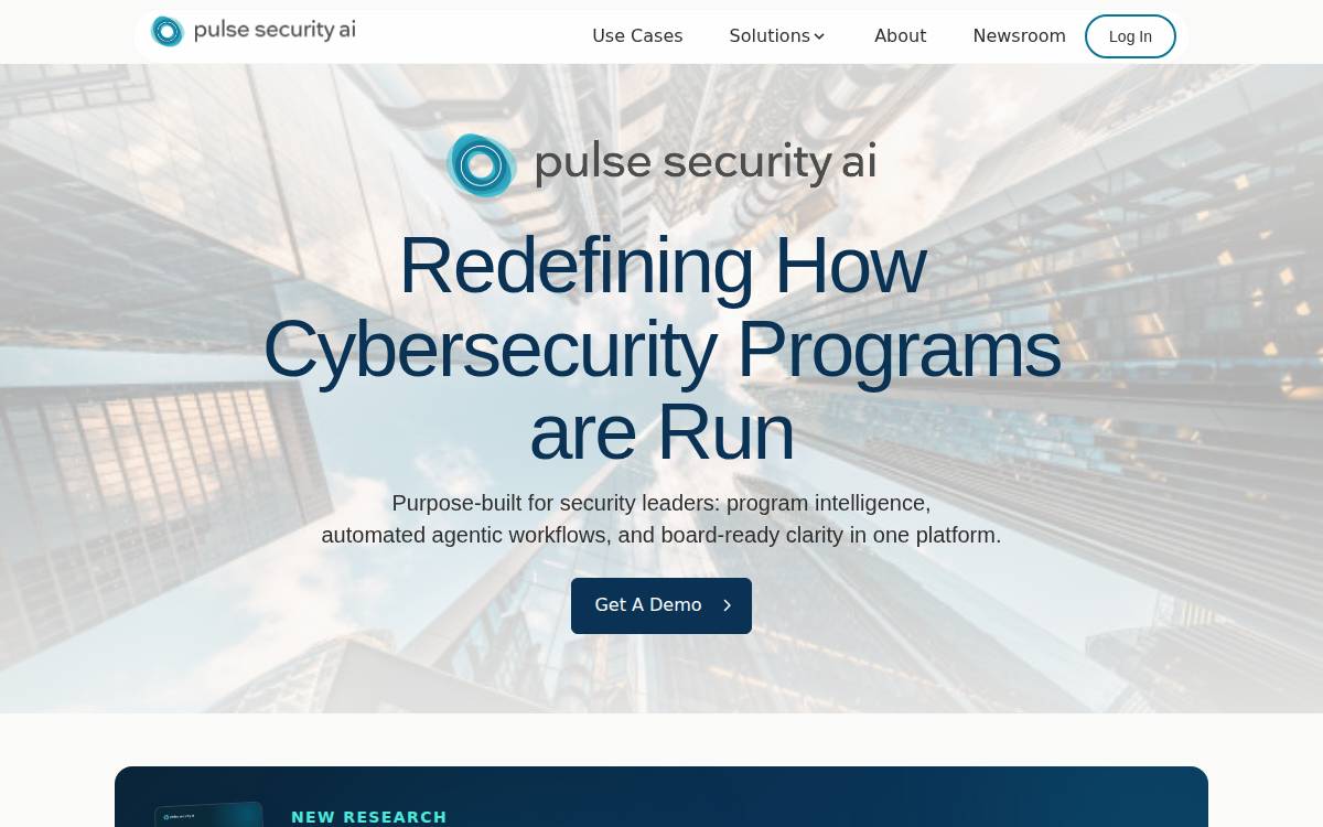 Pulse Security AI website preview