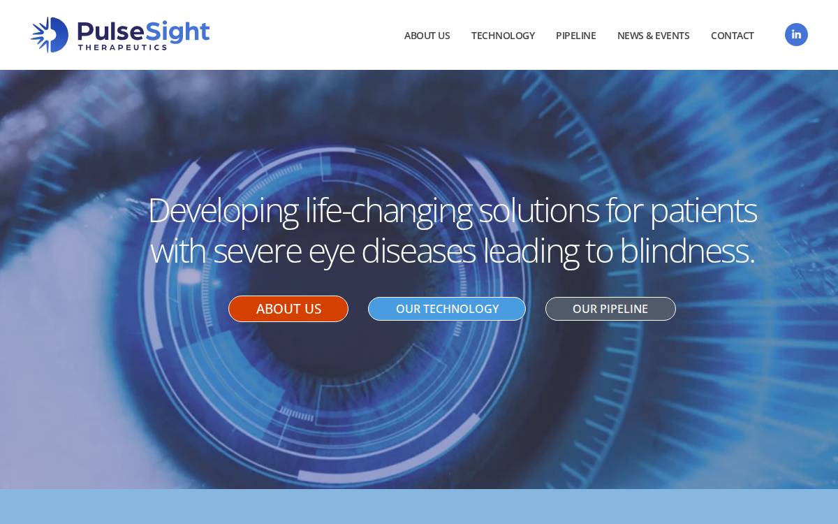 PulseSight Therapeutics website preview