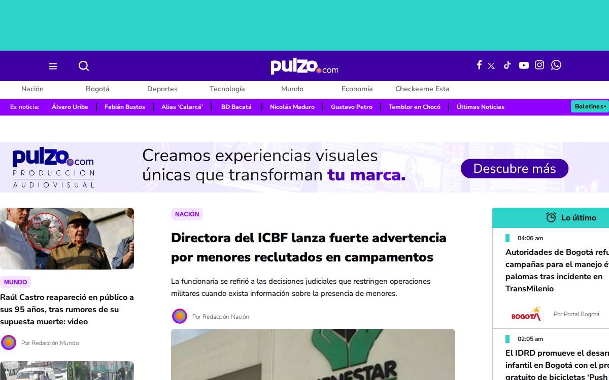 Pulzo website preview