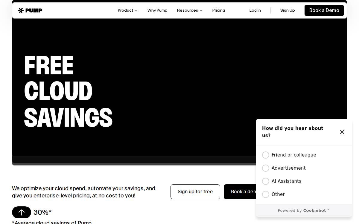 Pump.co website preview