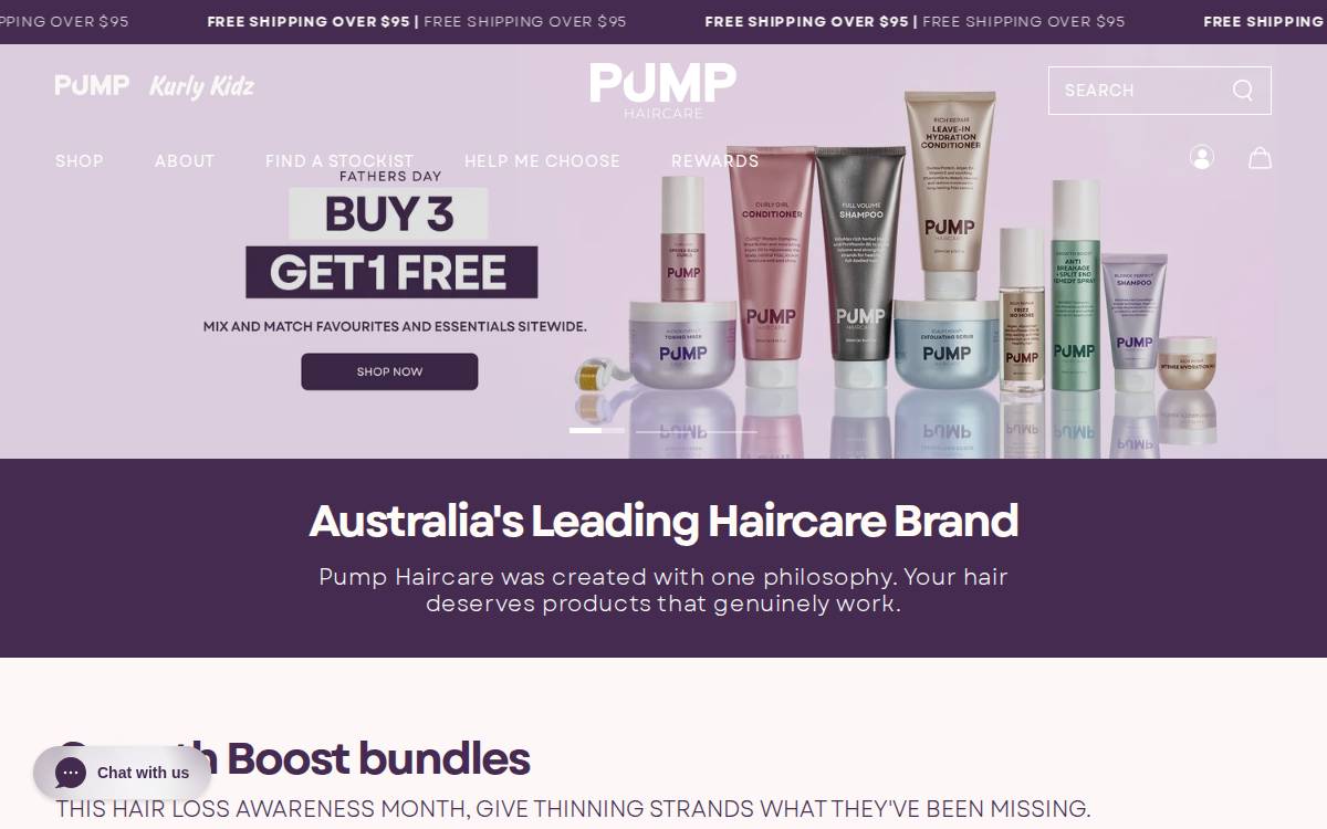 Pumphaircare website preview