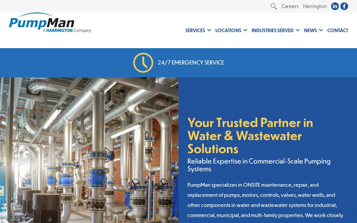 PumpMan website preview