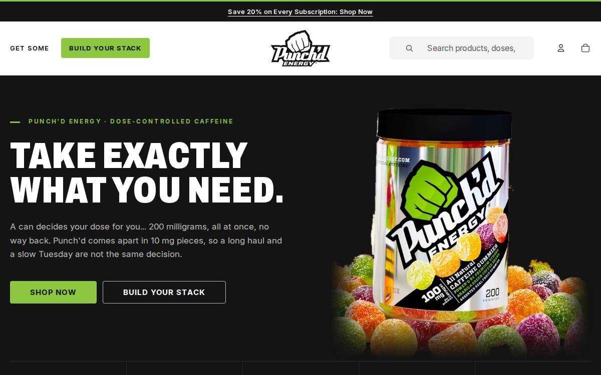 Punch'd Energy website preview