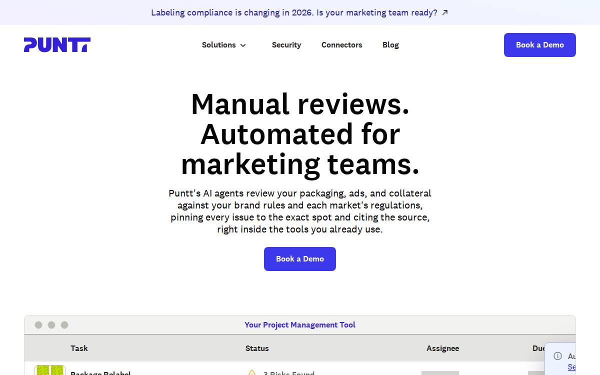 Puntt AI website preview