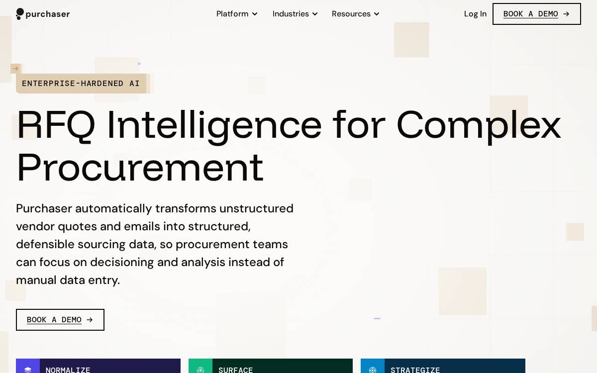 Purchaser website preview