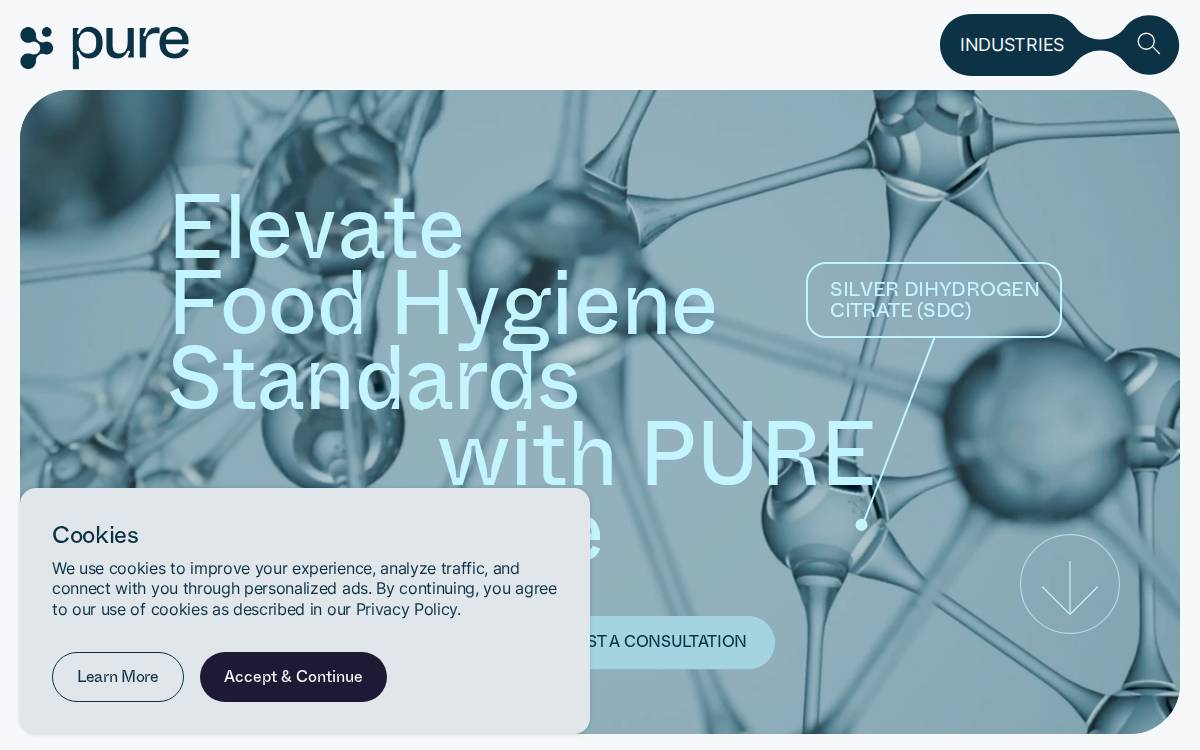 Pure Bioscience website preview