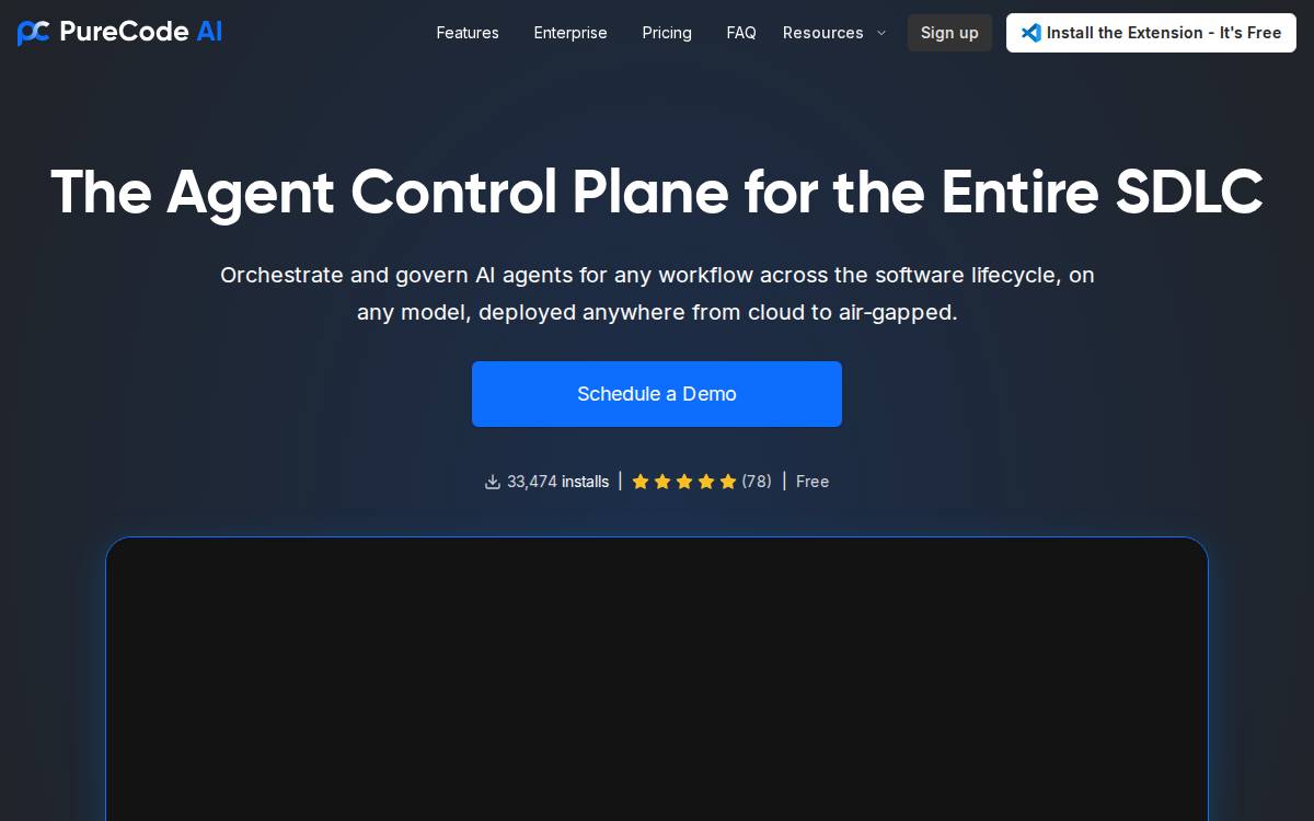 Purecode website preview