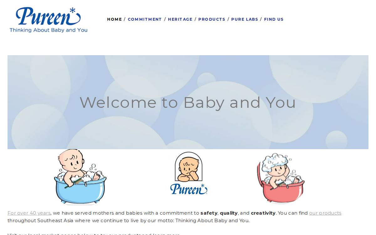 Pureen website preview
