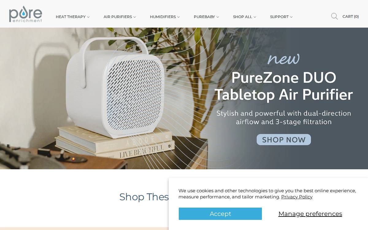 Pureenrichment website preview