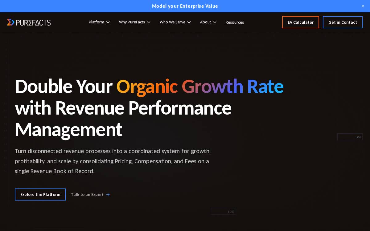 Purefacts website preview