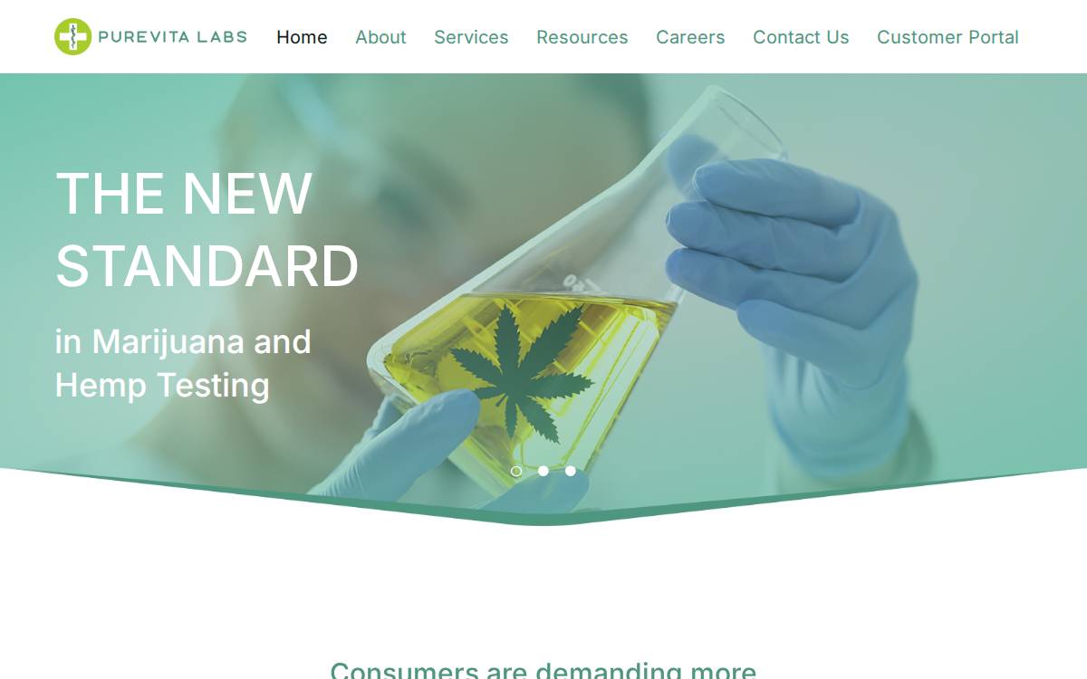 PureVita Labs website preview