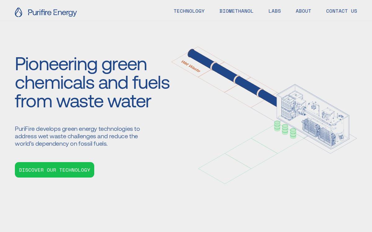 Purifire Energy website preview