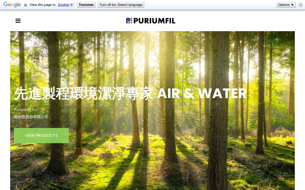 Puriumfil website preview