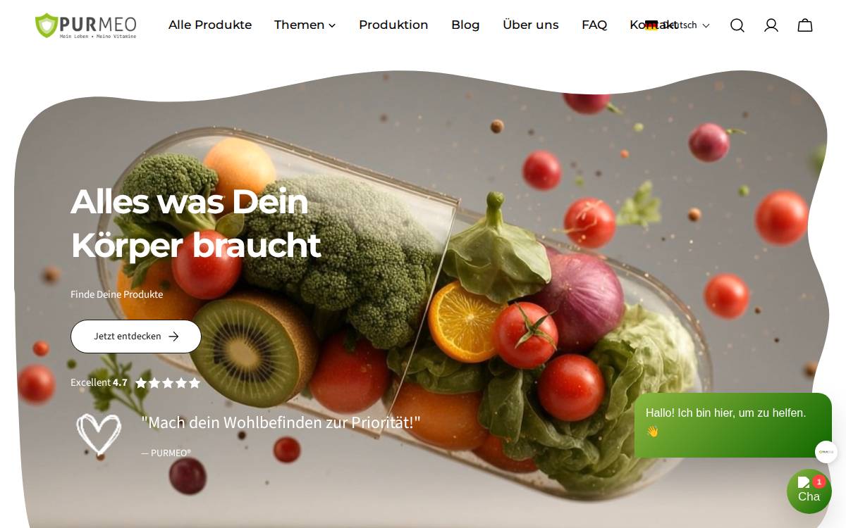 Purmeo website preview