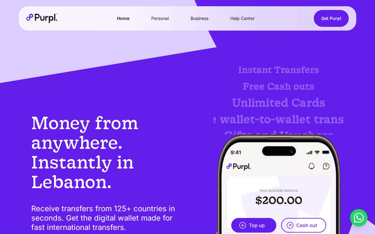 Purpl website preview