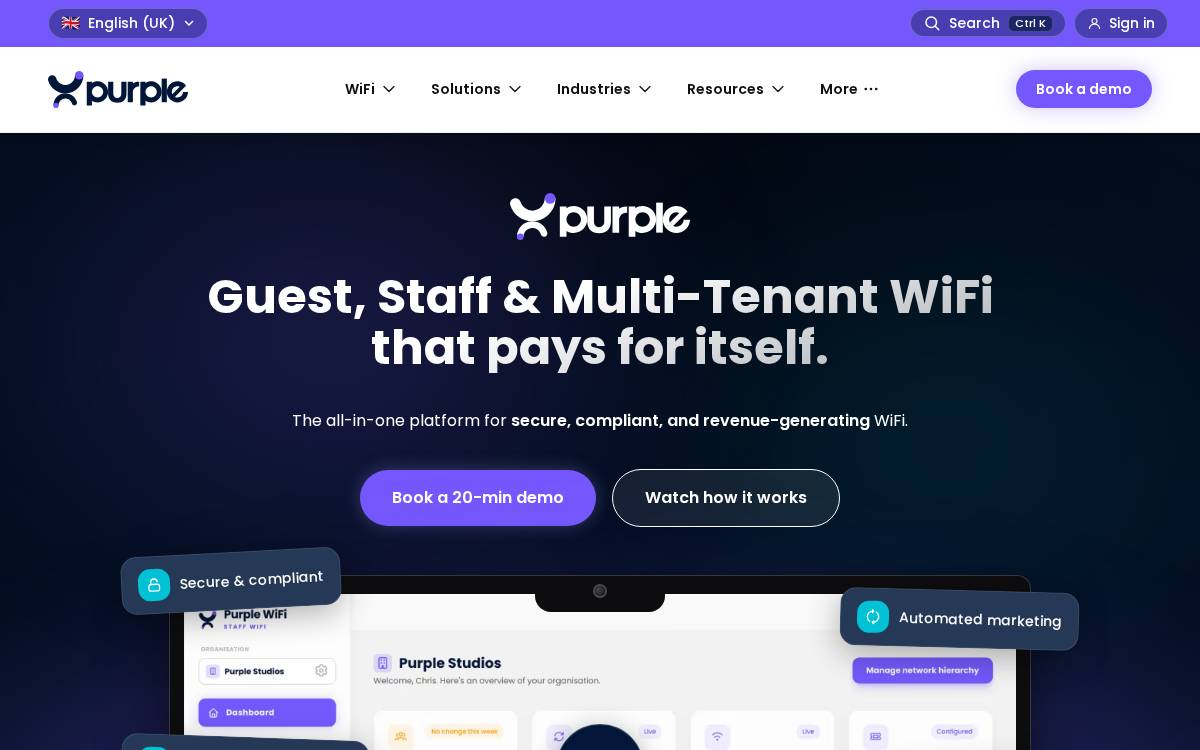 Purple website preview