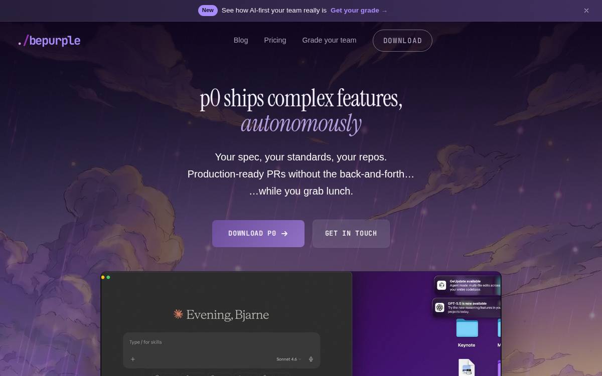 Purple AI website preview