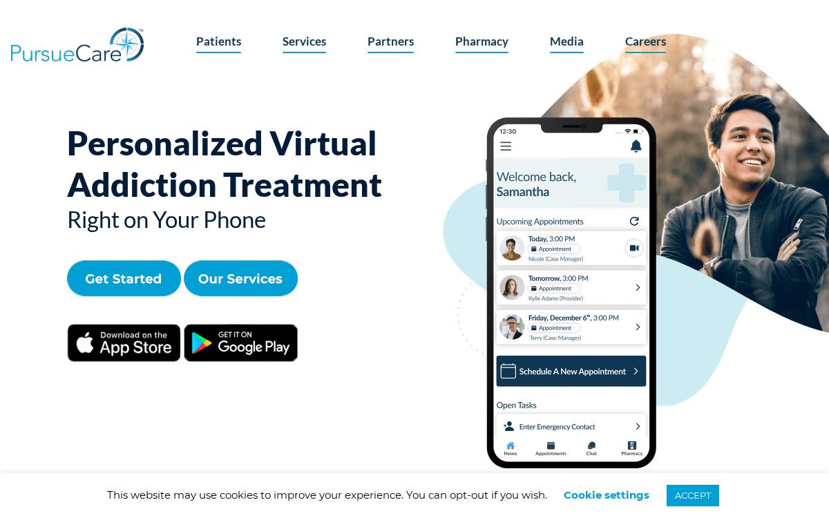 PursueCare website preview