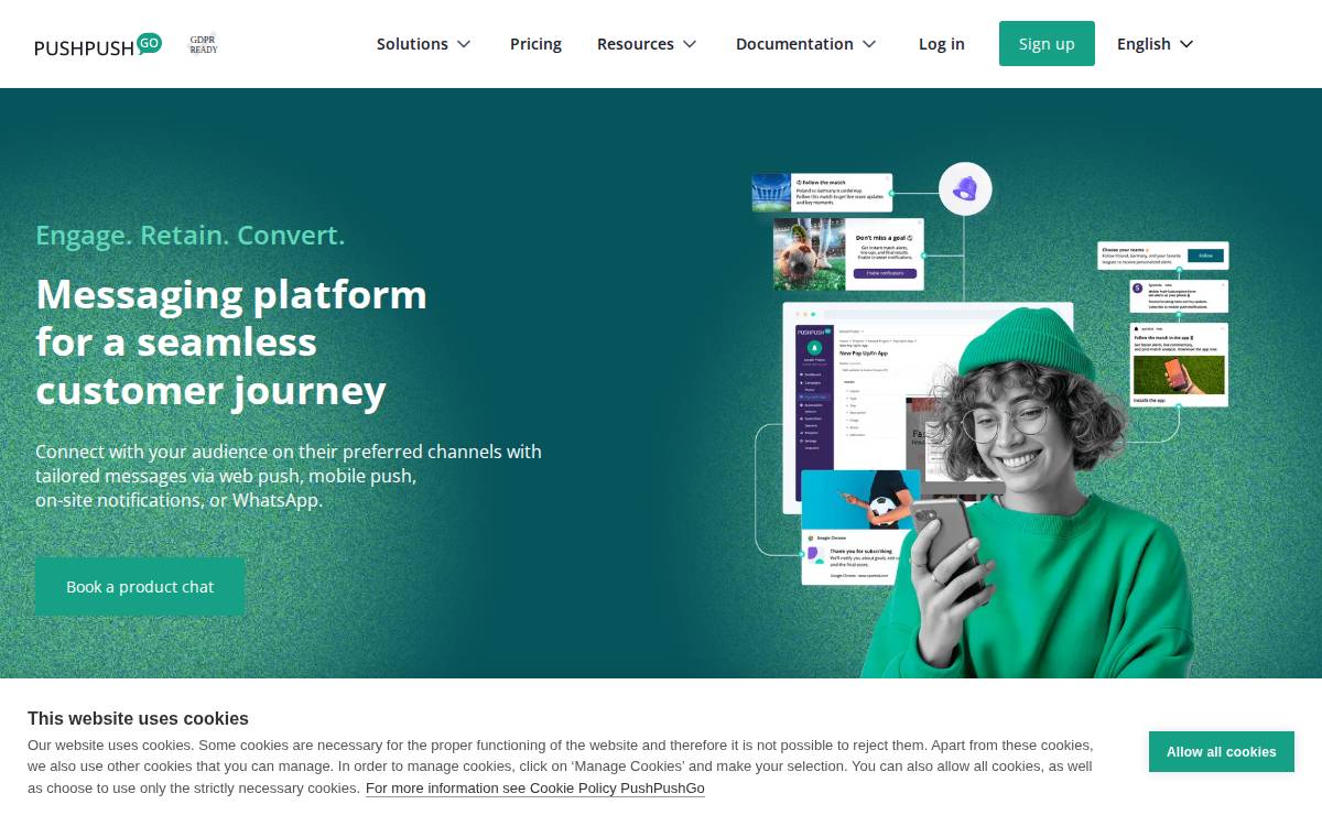 PushPushGo website preview