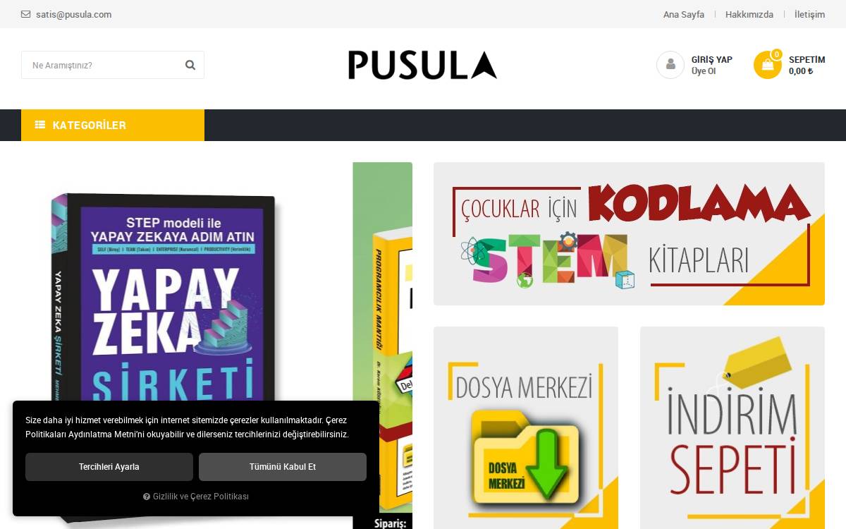 Pusula Yayıncılık website preview