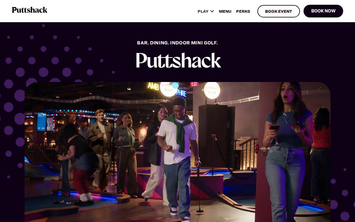 Puttshack website preview