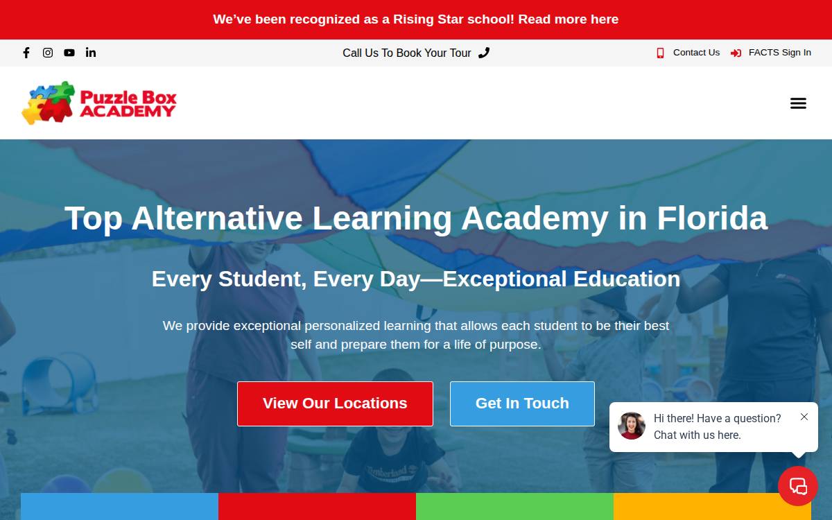 Puzzle Box Academy website preview